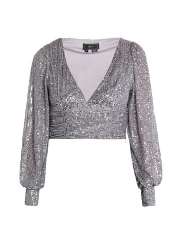faina Damen Longsleeveshirt in Grau Silber