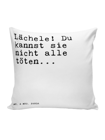 Mr. & Mrs. Panda Kopfkissen Lächele! Du kannst sie... mit Spruch in Weiß
