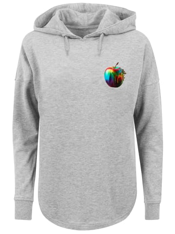 F4NT4STIC Oversized Hoodie Colorfood Collection - Rainbow Apple in grau