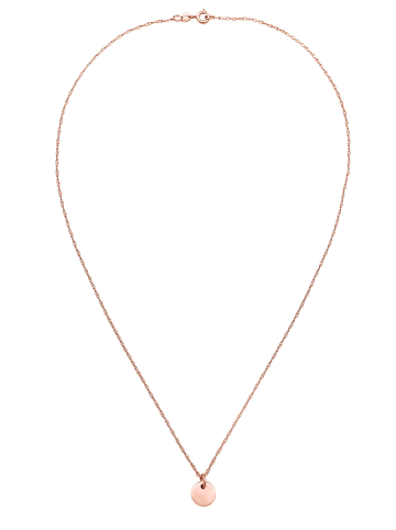 Elli Halskette 925 Sterling Silber Geo, Plättchen in Rosegold