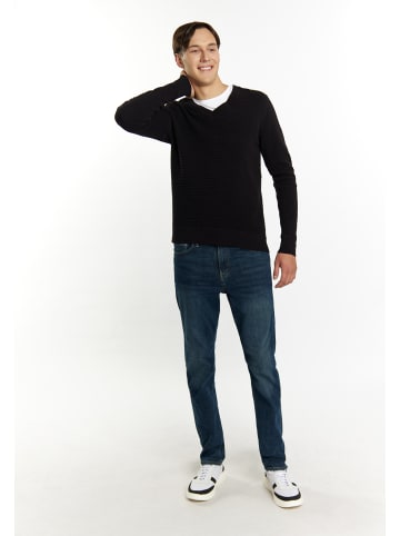 MO Herren Strickpullover in Schwarz