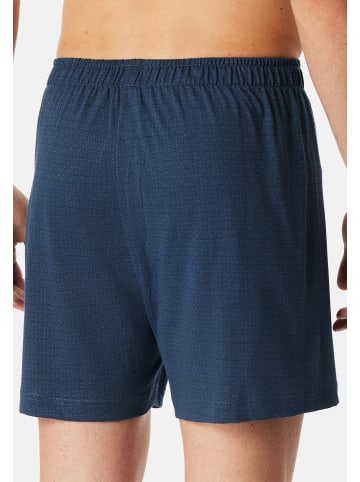 Schiesser Boxershorts Singel-Jersey in Blau / dunkelblau