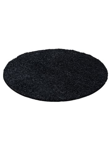 KADIMA DESIGN Teppich Hochflor Shaggy Waschbar Einfarbig RHEIN Strapazierfähig in Anthrazit