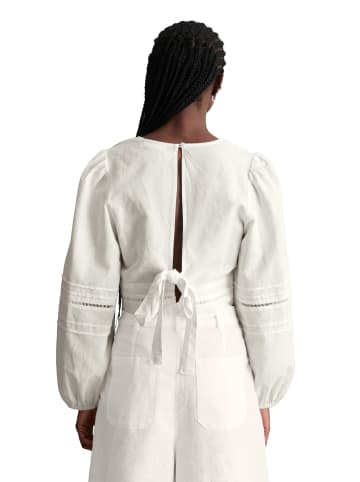 Marc O'Polo DENIM Boho-Wickelbluse slim in Silky White