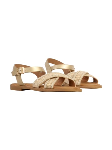 Divine Factory Sandalen mit Riemen und Schnalle Gold