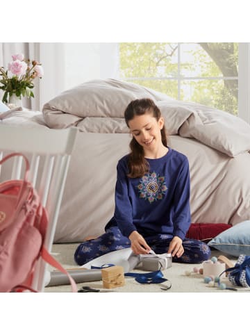 Erwin Müller Single-Jersey Kinder-Schlafanzug in marine