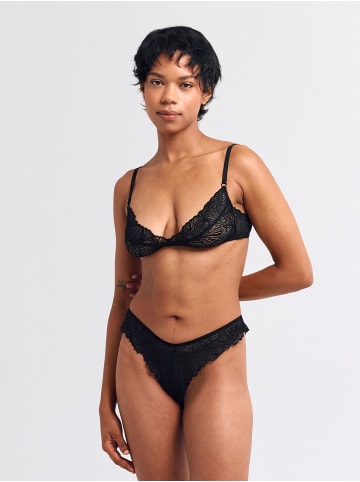 Erlich Textil  FLUID LACE BÜGELLOSER BH in schwarz