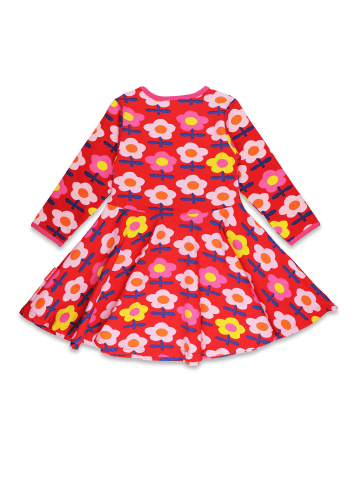 Toby Tiger Skaterkleid mit Retro Blumen Print in rosa