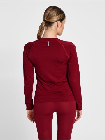 Hummel T-Shirt Raglanärmel Hmlongrid Damen in RHUBARB/NASTURTIUM