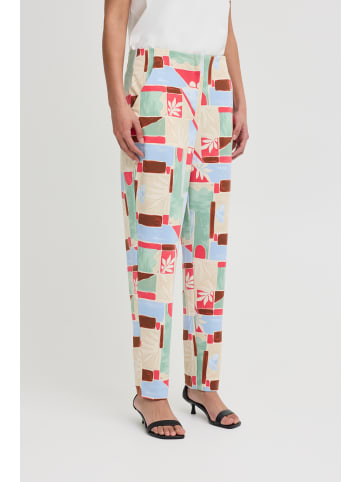 ICHI Casual Hose IHKATE Regular fit in Multi Tile aop