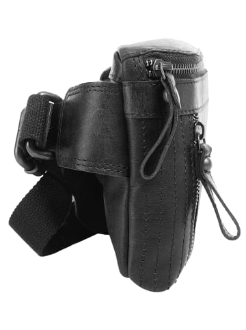 Sansibar Gürteltasche echt Leder in schwarz