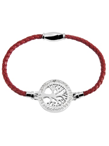Adeliás Damen Armband Lebensbaum aus Edelstahl 18 cm in silber