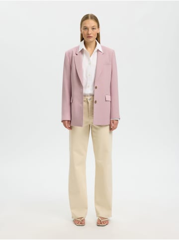 SELECTED FEMME SLWRITA LS Classic Blazer Mel Noos in Bleached Mauve