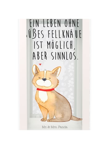 Mr. & Mrs. Panda Gartenlaterne Hund Glück mit Spruch in Transparent