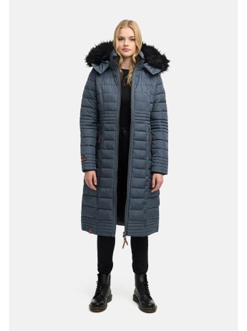 Navahoo Wintermantel Umay in Blue Grey