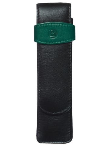 Pelikan Schreibgeräteetui Leder TG 22 schwarz-grün für 2 Schreibgeräte