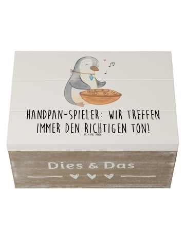 Mr. & Mrs. Panda Schatzkiste Handpan Spieler mit Spruch in Weiß