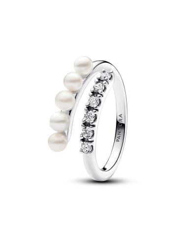 Pandora Silber Ring Pearls&Pavé Größe 60