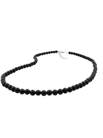 Gallay Kette 6mm Perle Kunststoff schwarz-glänzend 50cm in schwarz