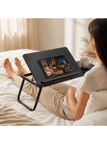 2 x Laptoptisch in Schwarz - (B)75 x (H)40 x (T)35 cm