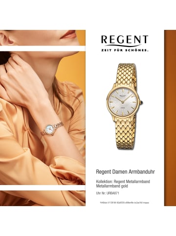 Regent Armbanduhr-Analog gold klein (ca. 30mm) Regent Metallarmband