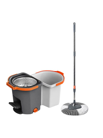 relaxdays Wischmopp-Set in Grau - 14,5 l