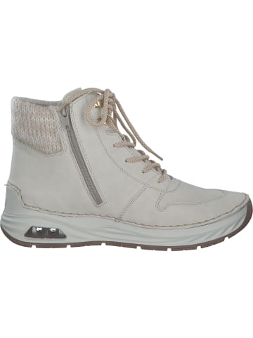 rieker Schnürstiefel in crema/offwhite-metallic