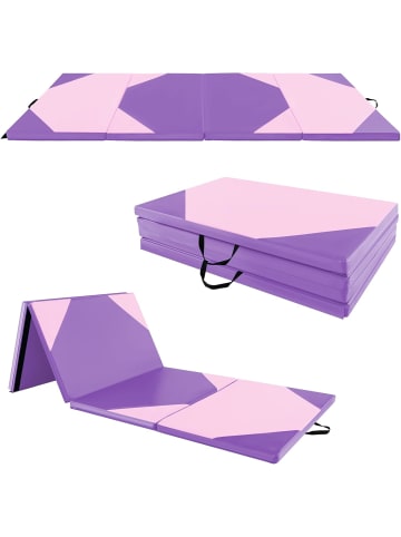 COSTWAY Weichbodenmatte klappbar 300x120cm in Lila