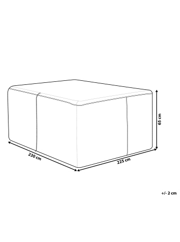 Beliani Regenschutzhülle CHUVA in Grau - (W) 230 x (H) 65 x (L) 225 cm