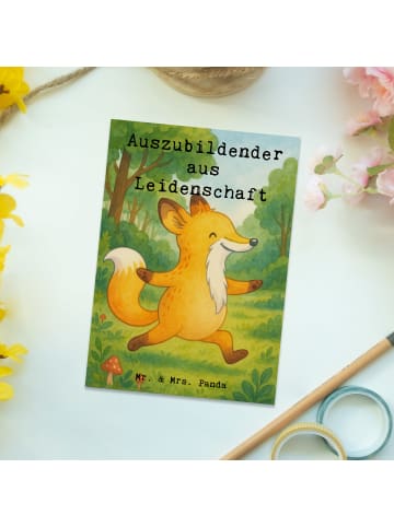 Mr. & Mrs. Panda Postkarte Auszubildender Leidenschaft Design mi... in Weiß