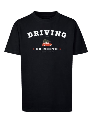 F4NT4STIC T-Shirt Driving Home Weihnachten in schwarz
