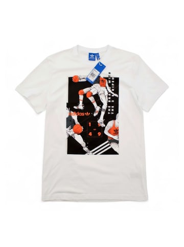 adidas Shirt Tongue Basketball Tee Men in Weiß