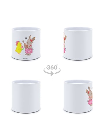 Mr. & Mrs. Panda Blumenkübel Ostern Frühlingsgefühle ohne Spruch in Weiß