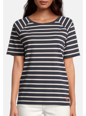 Salzhaut Rundhals T-Shirt für Damen in marineblau