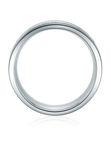 Trilani Ring Edelstahl Zirkonia in silber