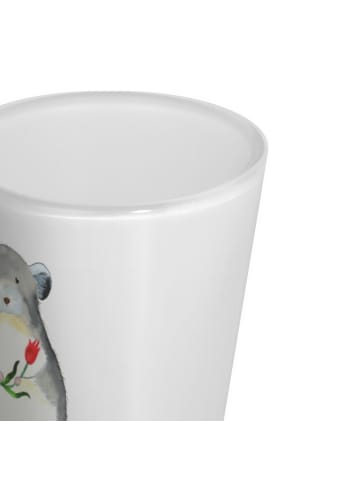 Mr. & Mrs. Panda Pinnchen Chinchilla Blume ohne Spruch in Transparent