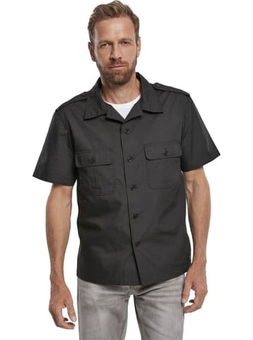 Brandit Hemd "US Ripstop Shirt Short Sleeve" in Schwarz