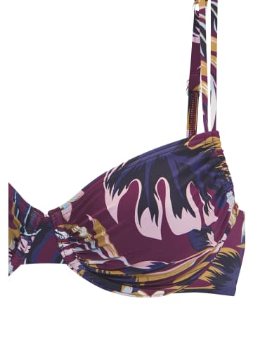 LASCANA Bügel-Bikini-Top in bordeaux bedruckt
