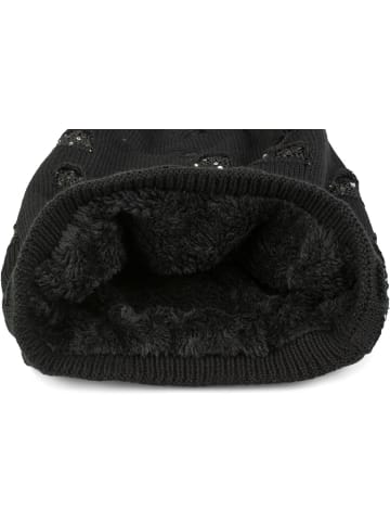 styleBREAKER Feinstrick Beanie Mütze in Schwarz