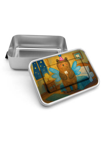 Mr. & Mrs. Panda Snackbox Bär Zahnfee Design ohne Spruch in Weiß