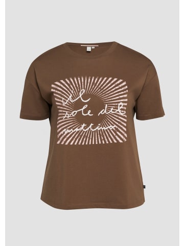 QS T-Shirt in 89D1_dunkelbraun