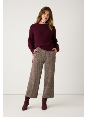 More & More Rundhalspullover mit Struktur oversized in ruby orchid