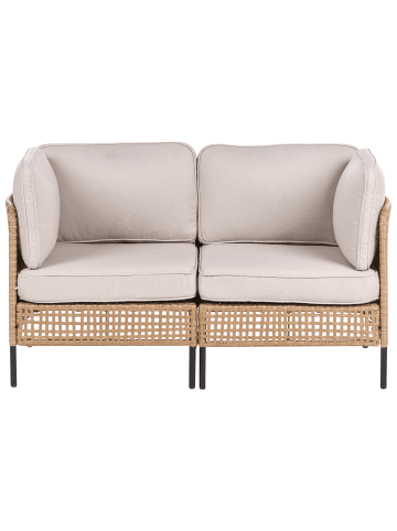 Beliani 2-tlg Gartensofa OMEGANA in Beige/Schwarz