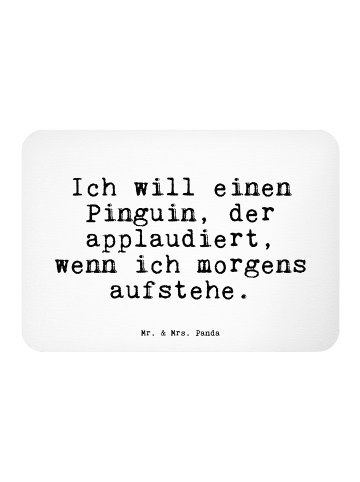 Mr. & Mrs. Panda Kühlschrankmagnet Ich will einen Pinguin,... mi... in Weiß