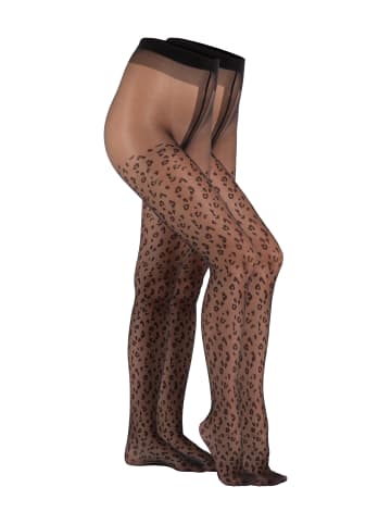 camano Strumpfhose 2er Pack fine fashion 20 Denier in black-leo