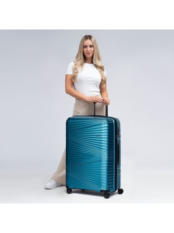 Pactastic Collection 02 THE LARGE 4 Rollen Trolley 77 cm in turquoise metallic 2