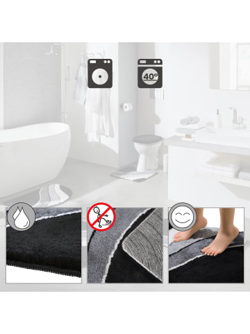 Erwin Müller Badematte Veria in grau-schwarz