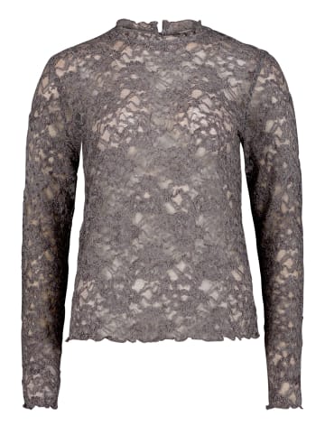 CARTOON Langarm-Shirt mit Kragen in Charcoal Gray
