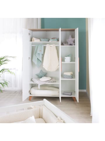 roba Kleiderschrank Kimi 3-türig weiß mit Softclose, 6 Böden