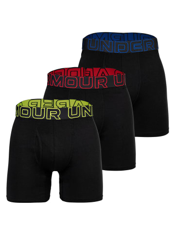 Under Armour Boxershort 3er Pack in Schwarz/Hellgrün/Blau/Rot